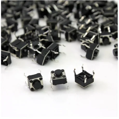 

100pcs/lot Mini Micro Momentary Tactile Push Button Switch 6*6*5mm 4 Pin ON/OFF Keys Button DIP 6x6x5mm