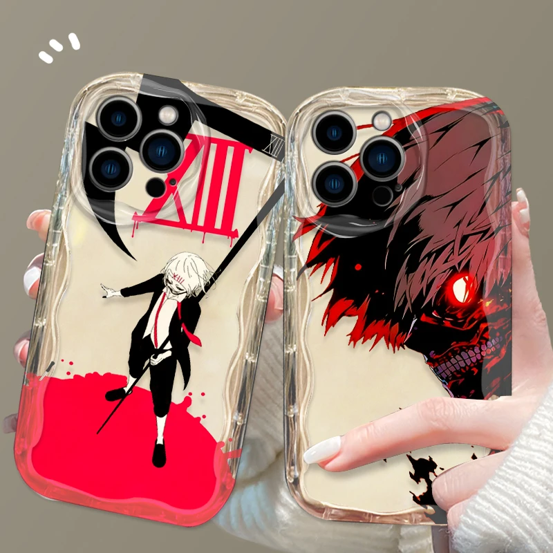 Anime Tokyo Ghoul Cover For Apple iPhone 15 14 13 12 11 Pro X XR XS Max Plus 8 7 Plus SE Wave Oil Phone Case