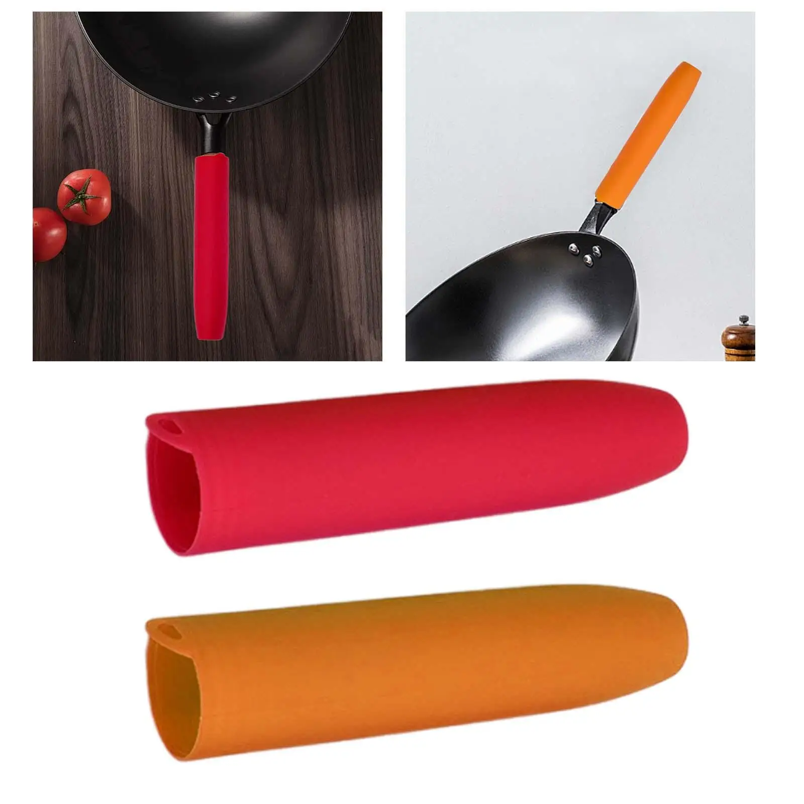 Funda para MANGO de olla resistente al calor, antideslizante, fácil de instalar, Gadget de cocina, cubierta protectora para el hogar, restaurante, sartén de cocina