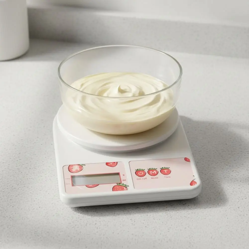 High Precision Strawberry Electronic Kitchen Scale Battery-powered Convertible Units Food Weighing Scale Digital Display