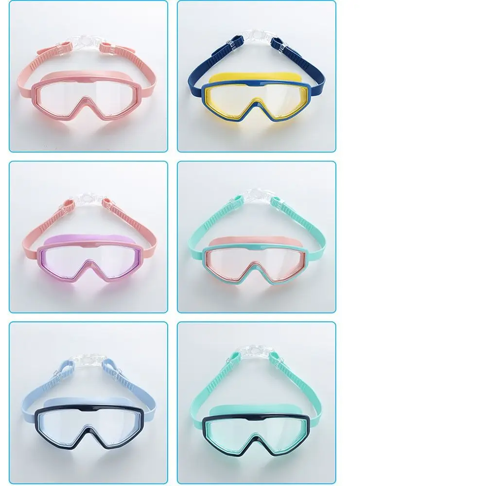 Silicone Swimming Goggles Waterproof Wide View Swimming Mask Adjustable Strap No Leakage Clear Swim Goggles Big Frame