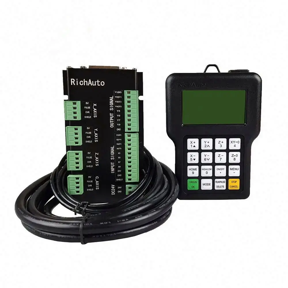 CNC Controller Richauto DSP A11E A18E 3Axis 4Axis USB Remote Control System Supports Multi-Head Replacement and G Code