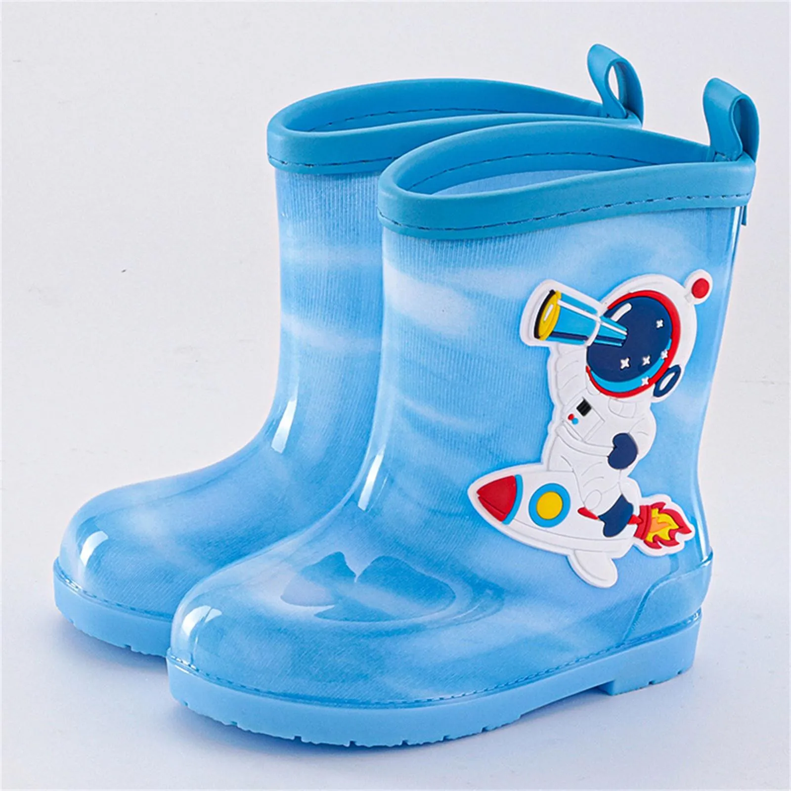 

Children's Rain Shoes 2024 New Galoshes Cartoon Mermaid Baby Cartoon Rain Boots Non Slip Water Shoes Kids Mid Calf Boots