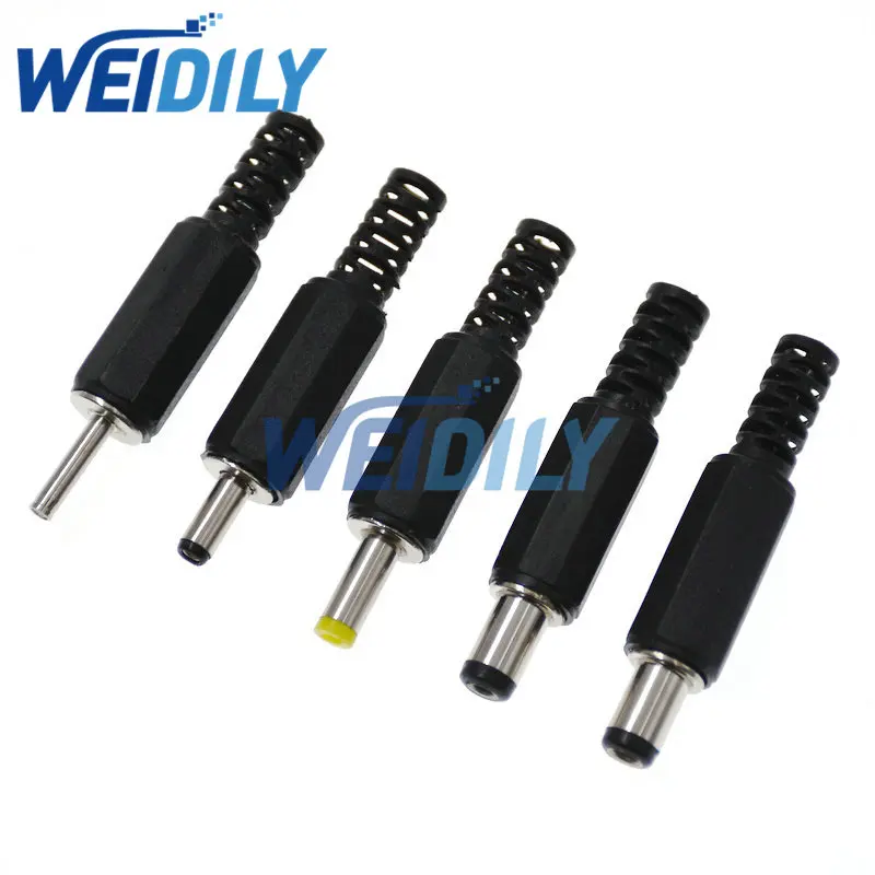 10PCS Male Solder DC Power Barrel Tip Plug Jack Connector Adapter 5.5*2.1/2.5mm 3.5*1.3mm 2.5*0.7mm 4.0*1.7mm DC Plug