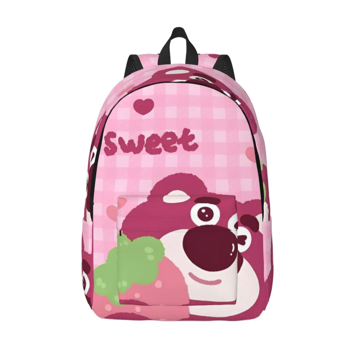

Рюкзак Lotso Cute Bear Strawberry, спортивный, студенческий, деловой, в стиле «История игрушек», для мужчин и женщин, сумка через плечо для ноутбука