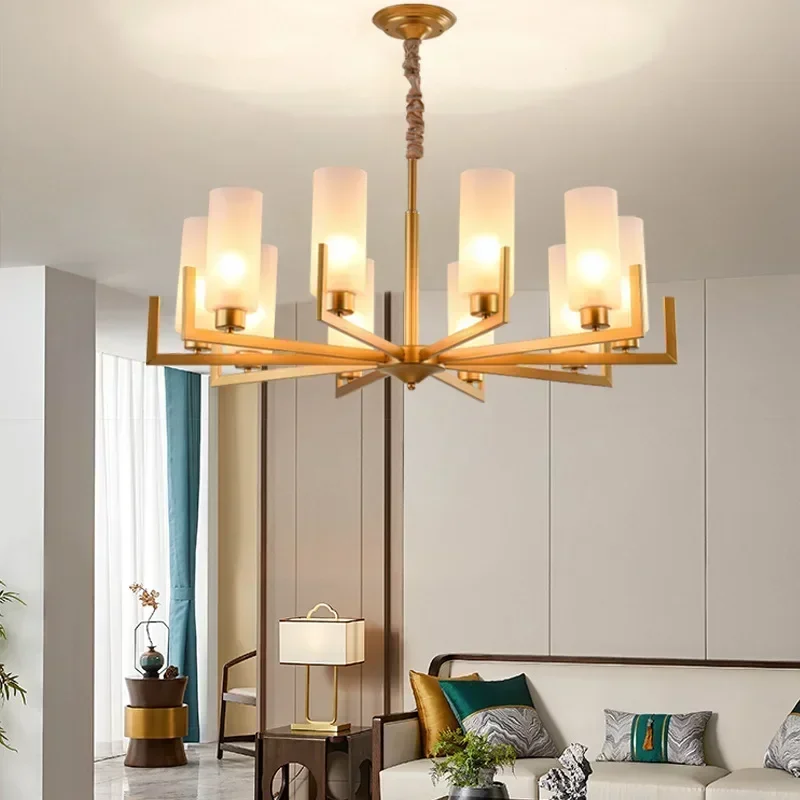 New Simple Retro Chandeliers for Living Room Bedroom Dining Home Decor LED Lighting Pendant Lamps Lustre Salon Design Fixtures