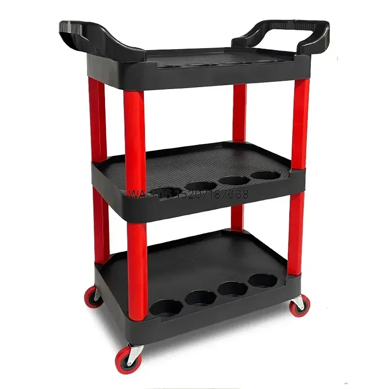 Wmwmnu for Chenghao Multi-functional Three-layer Mobile Car Beauty Tool Wheeled Car Wash Bucket