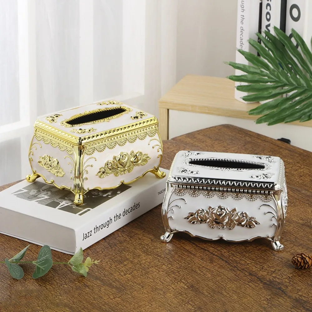 

High Quality Luxury Tissue Box Removable European Style Napkin Extraction Box Large Tissue Dispenser Kitchen, Living Room