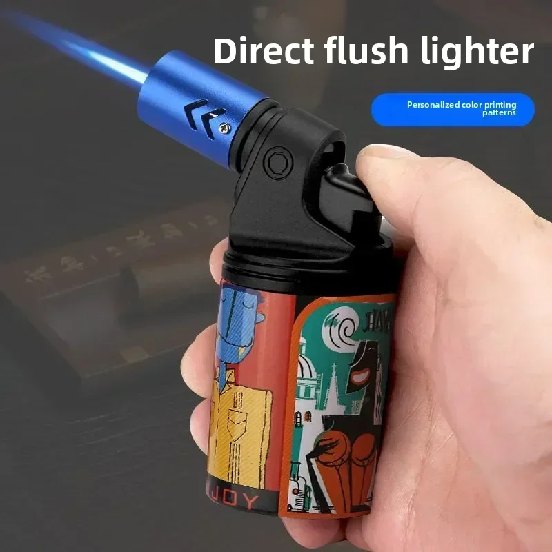 

HONEST Metal Windproof Inflatable Cigar Lighter High Temperature Welding Gun Barbecue Cigarette Lighter Men's Gift Wholesale