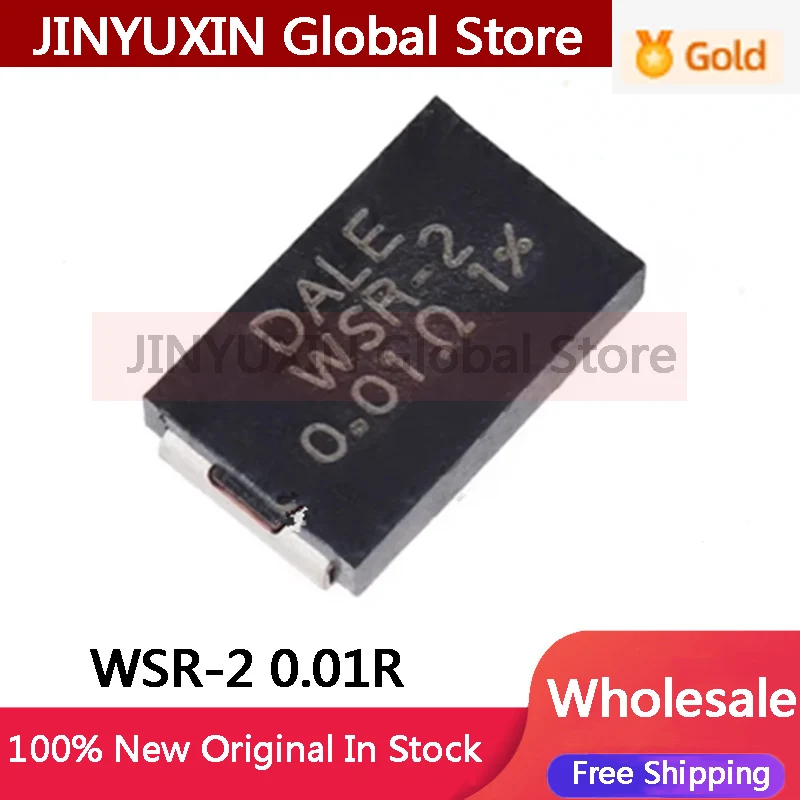 5pcs WSR2R0100FEA DALE WSR-2 0.01R 1% 2W 4527 VISHAY SMD Resistores de potência IC em estoque atacado