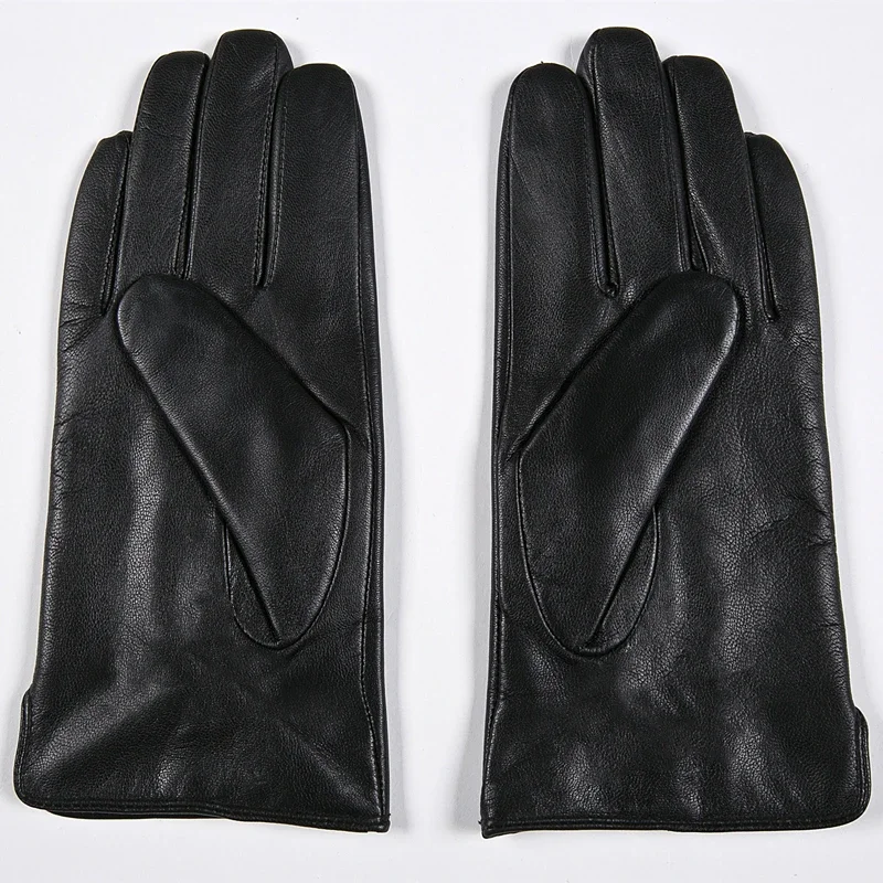 GOURS Winter Real Leather Gloves for Men Black Genuine Goatskin Gloves Fashion Fleece Lined Warm Soft Driving Mittens New GSM015