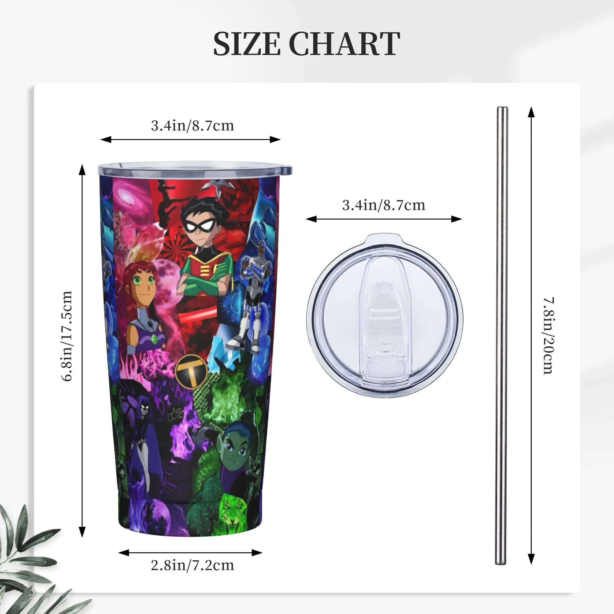 Teen Go Cartoon Insulated Tumbler with Lid Anime Vacuum Coffee Mugs Double Wall Hot Cold Drink Cup, 20oz view 5