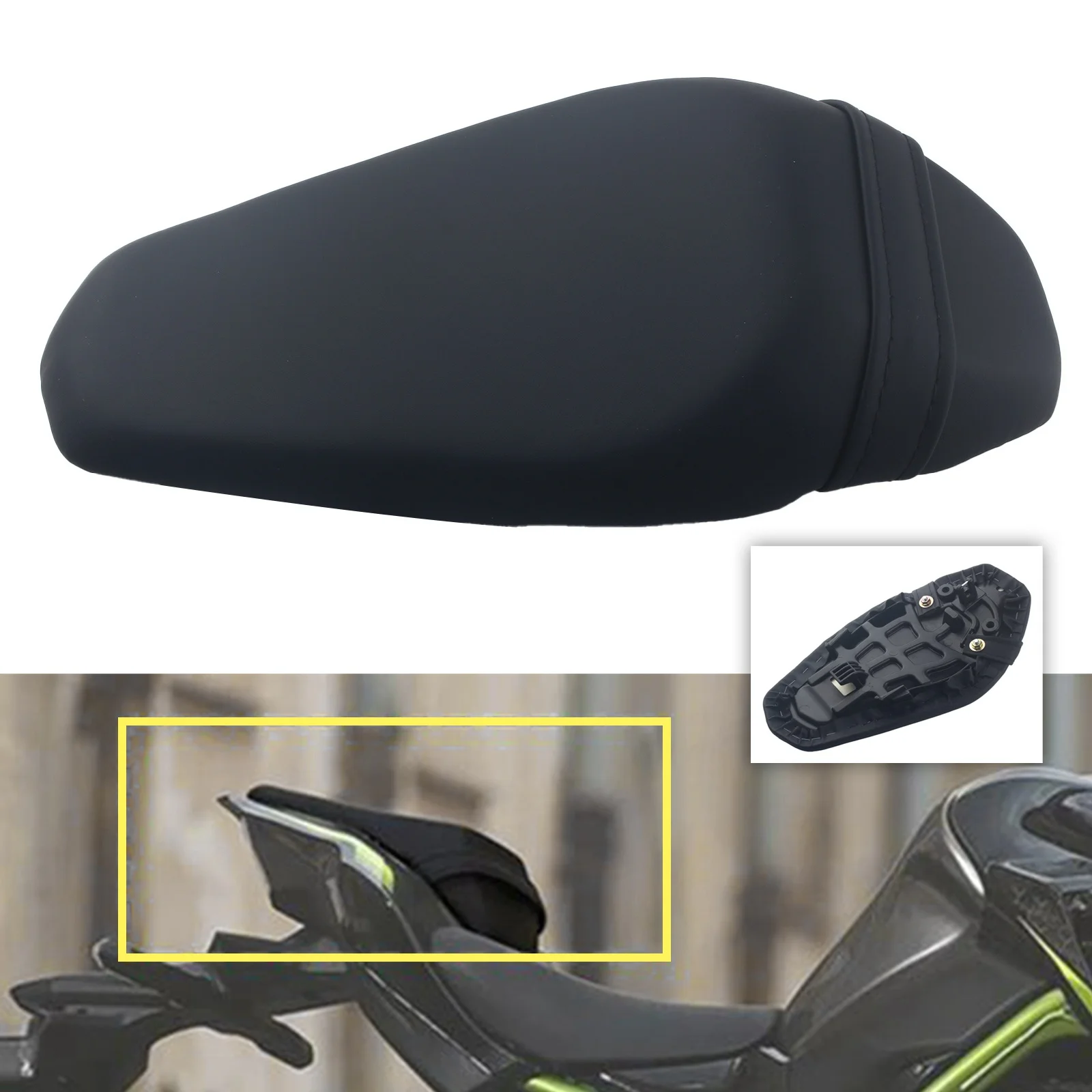 Motorcycle Rear Passenger Seat Rear Pillion Passenger Pad For Kawasaki Z900 2017 2018 2019 2020 2021 2022 2023  ﻿