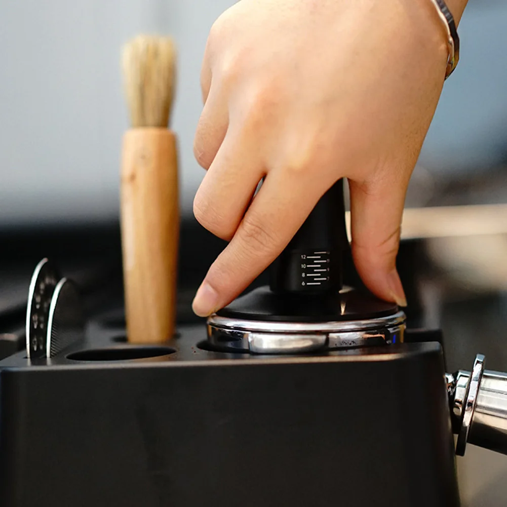 Professional Grade Coffee Tamper Stainless Steel Adjustable Depth No Pressure Digital Indicator Panel 51 53 58 5mm