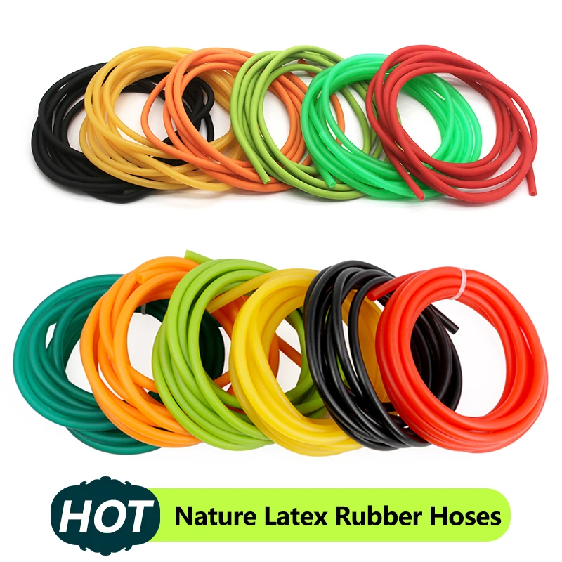 Nature Latex Rubber Hoses New Arrive Color IDxOD 1.6~10mm High Resilient Surgical Medical Tube Slingshot Catapult Elastic Band