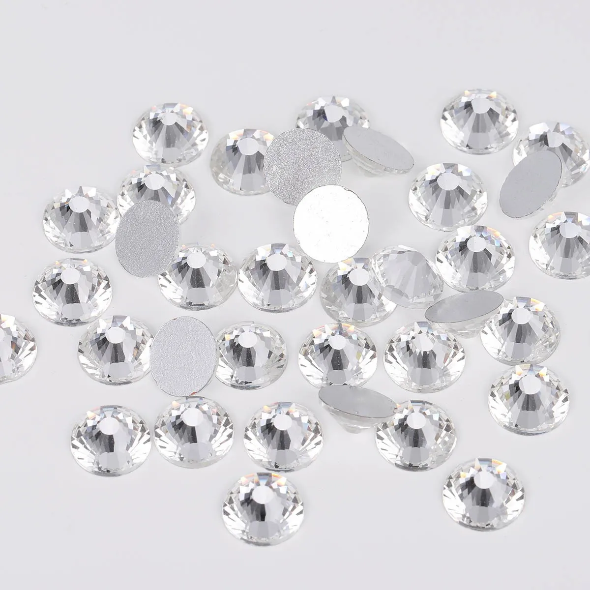 High Quality SS3-SS60 Clear Crystal Non Hotfix Rhinestones Flatback Glass Strass Stone Glitter Gemstone DIY Decoration Accessory