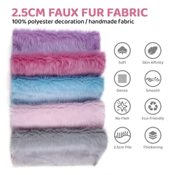 2.5cm Fur Imitate Fabric 30x50cm Polyester Fiber Medium Thickness Woven Technics Cosplay Fursuit Fur Material