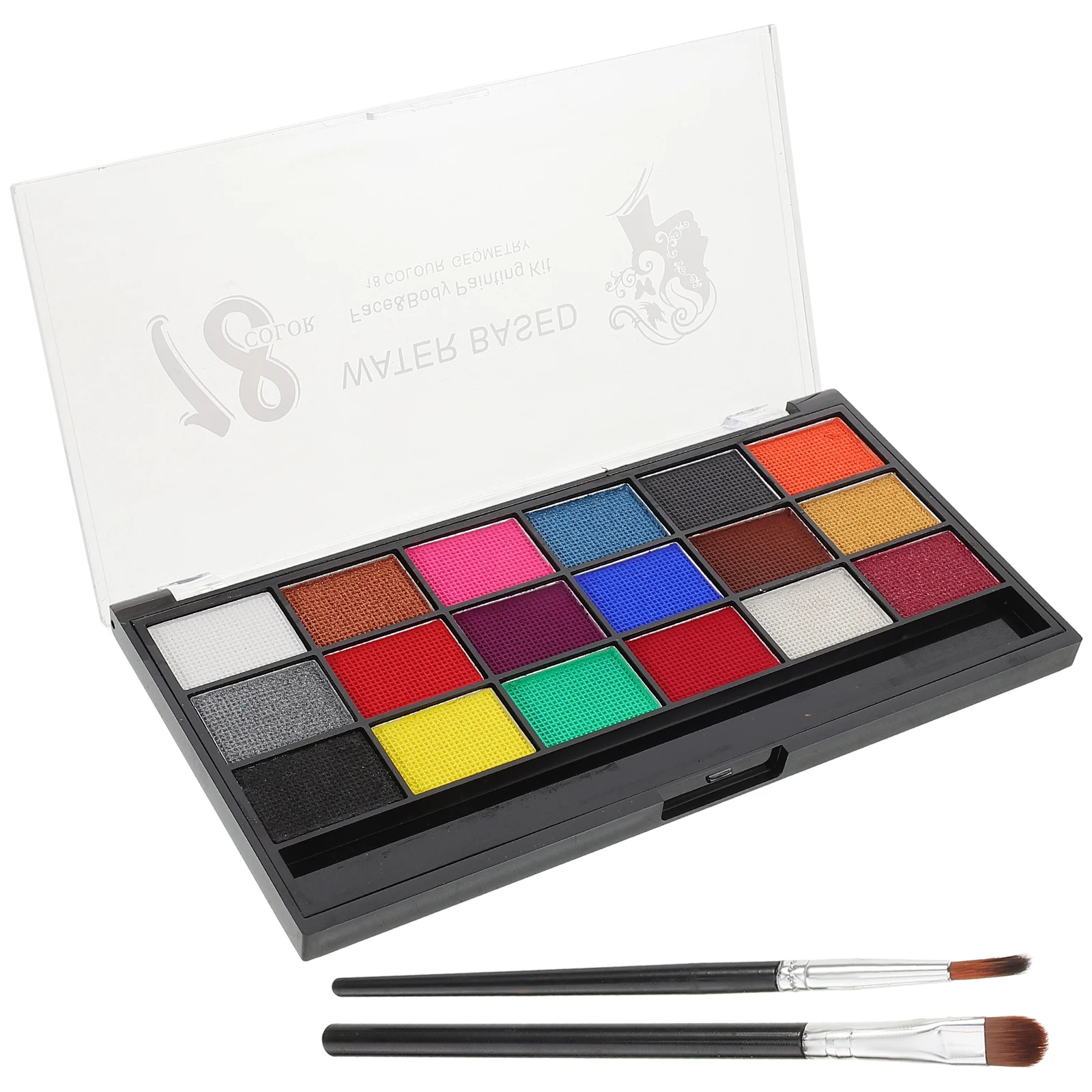 

1 Box Of Face Painting Water Activated Kit For Festival Party Cosplay Body Art Makeup Pigment Kids Adult Safe Non-Toxic