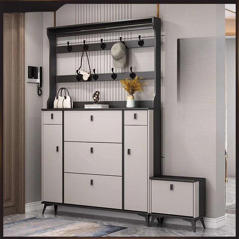 

Ультратонкий итальянский опрокидывающийся ведро из цельного дерева, шкаф для обуви, полка для обуви большой емкости у двери дома