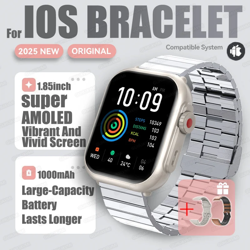 2025Nieuw Voor XIAOMI IOS Horloge Ultra2 Smart Horloges Vrouwen 1000mAh 1.85 "AMOLED Full Touch Screen BT Call Dames mode Smartwatch