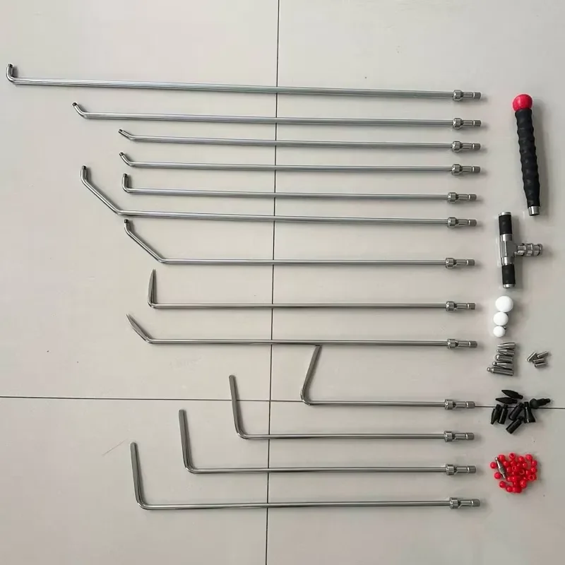 13PCS PDR Dent Repair Tool Kit Paintless Dent Hooks Set with Quick Release Handle Car Body Hail Damage Repair Tools