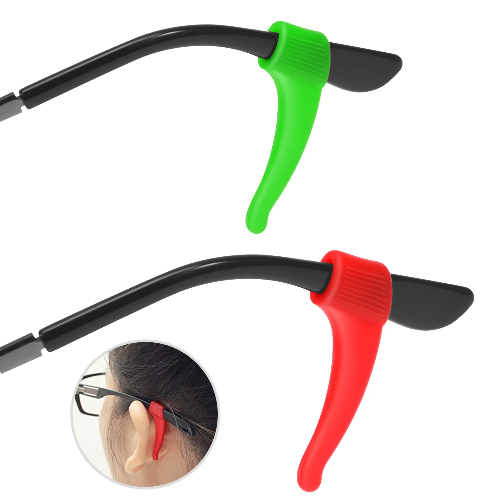 Eyeglass Tip Silicone Hook Glasses Anti-Slip Holder Ear Temple Hooks for Earbuds