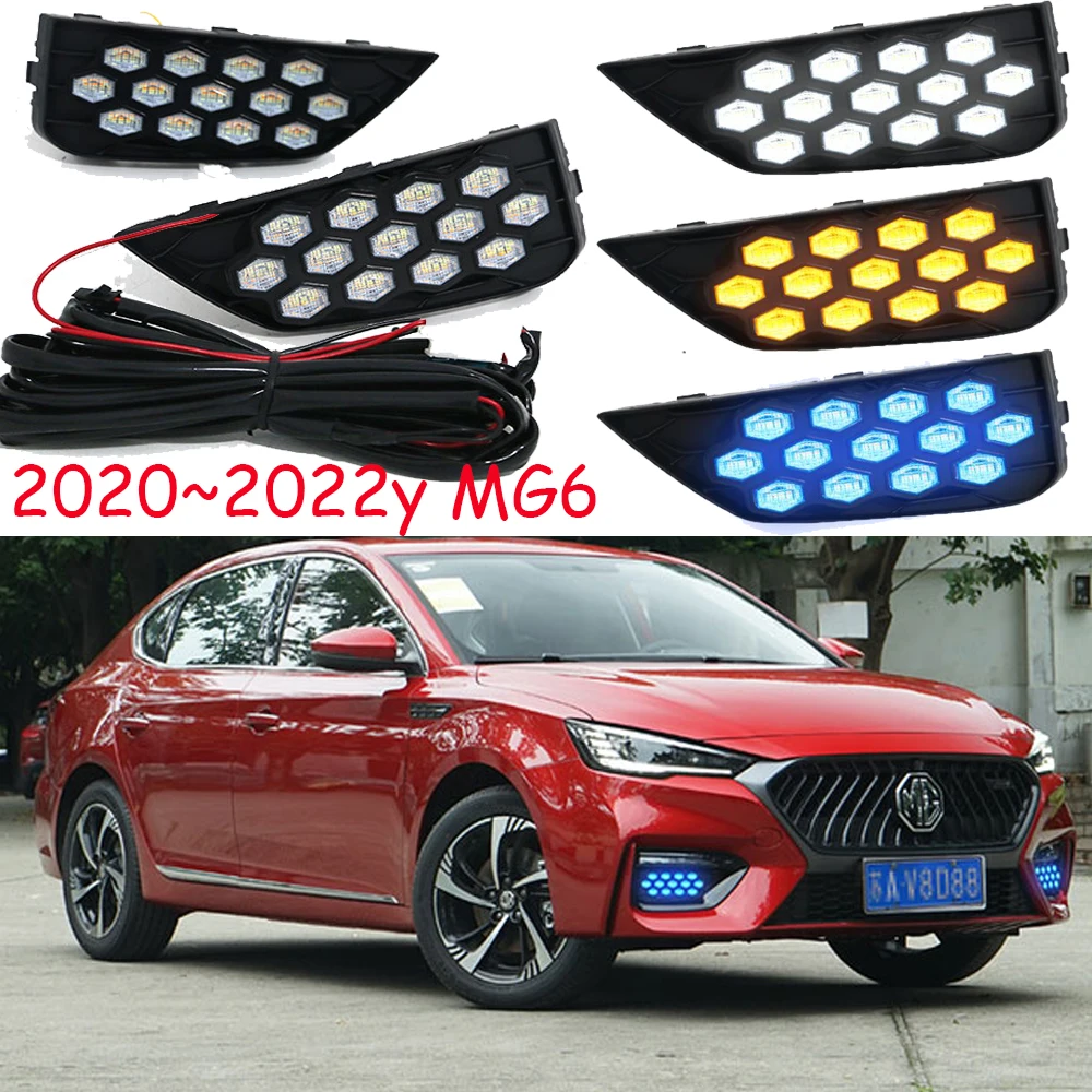 

1set car bumper headlight for MG6 daytime light MG 6 2020~2022y DRL car accessories LED headlamp for mg6 fog light