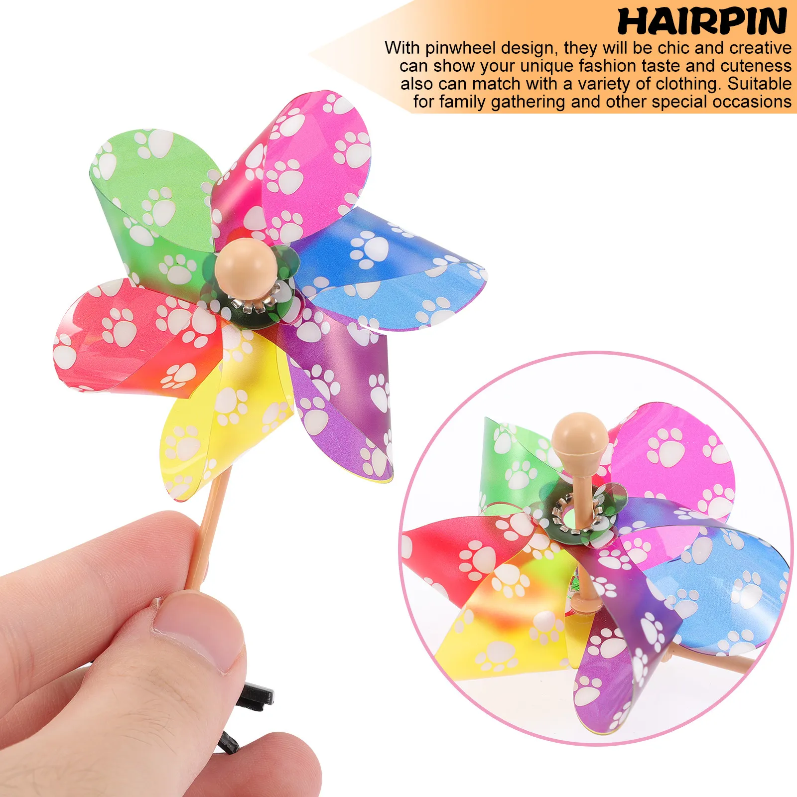 

24 шт. модных заколок-вертушек для волос для женщин и девочек, аксессуары для волос для школы, вечеринок и повседневной носки