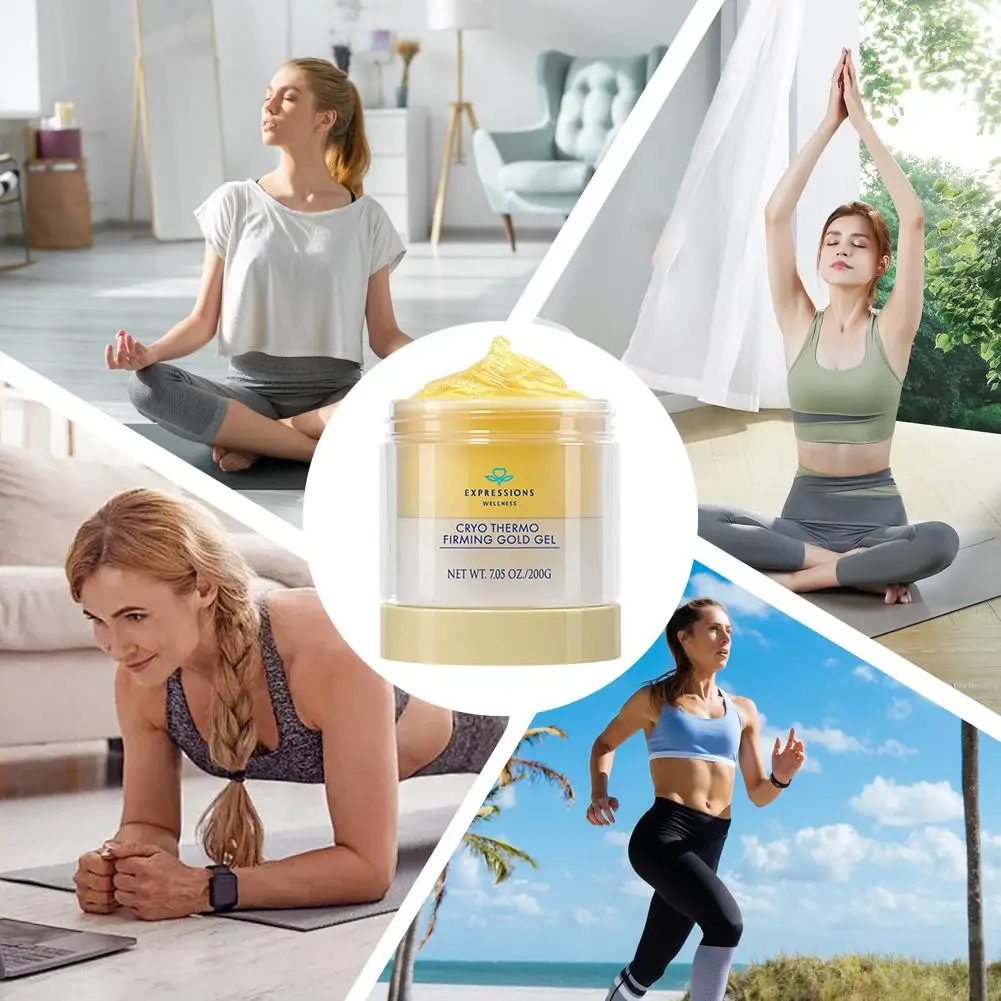 Body Firming and Tightening Cream Golden Massage Moisturizer Smoothing Care for Dry Loose Skin Thighs Belly Arms