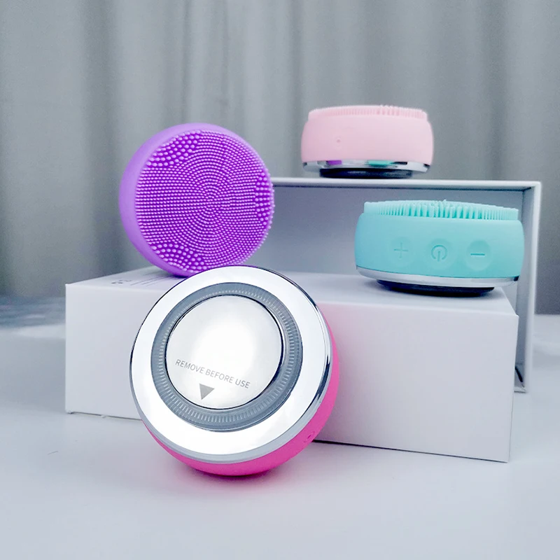فرشاة تنظيف الوجه الكهربائية المصنوعة من السيليكون، غسالة الوجه بالموجات فوق الصوتية للسبا، مدلك، فرشاة تنظيف الاهتزاز الصوتي #3