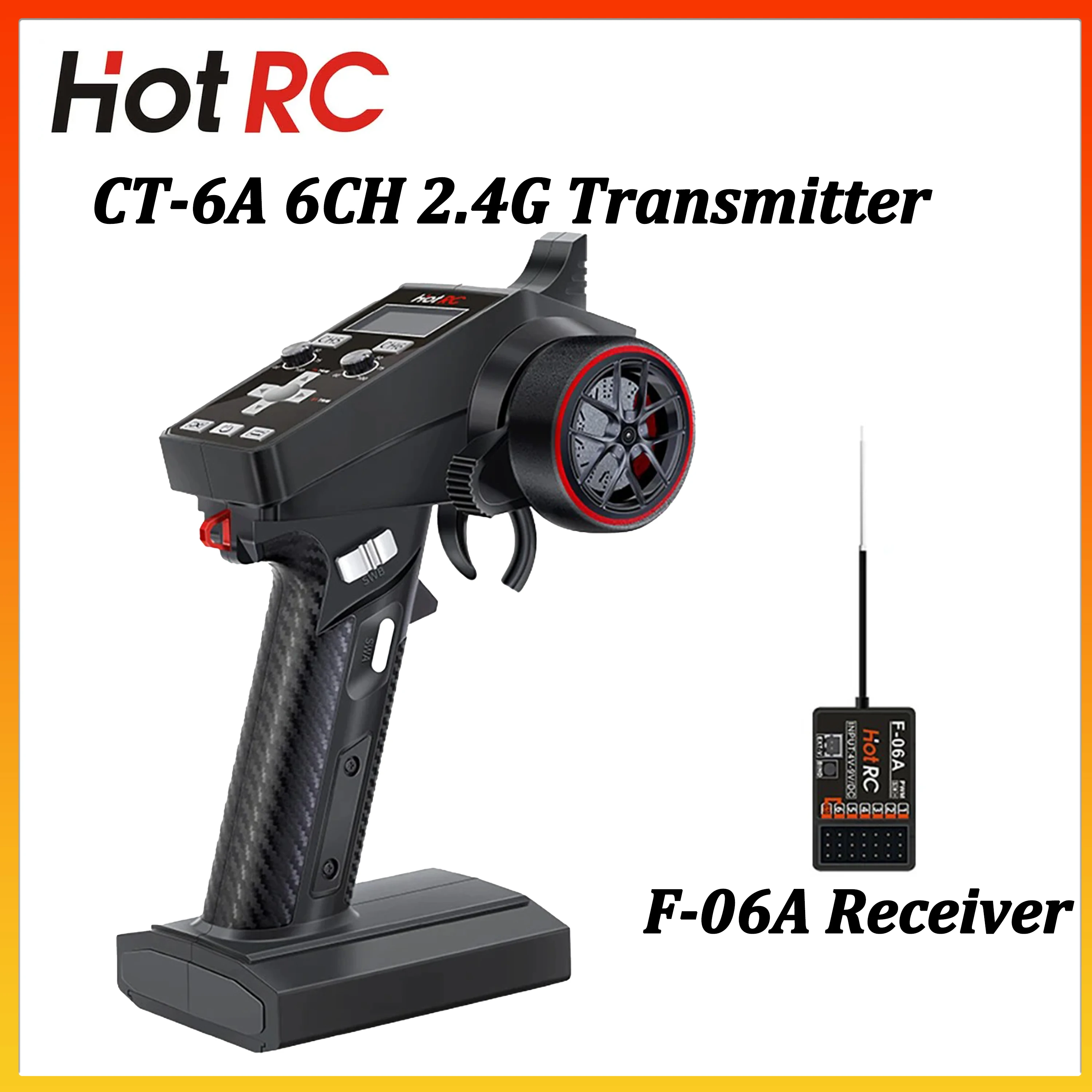 

Радиопередатчик HOTRC 6CH 2.4ГГц CT-6A с приемником F-06A для радиоуправляемых моделей автомобилей, танков, краулеров, лодок Wltoys Axial