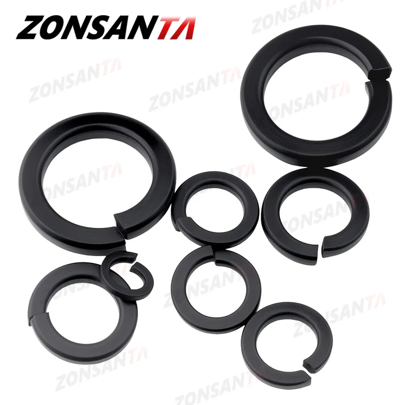 M2 M2.5 M3 M4 M5 M6 M8 M10 M12 M14 M16 M18 M20-M24 DIN127 GB93 Black Grade 8.8 Steel Spring Washer Split Lock Elastic Gasket