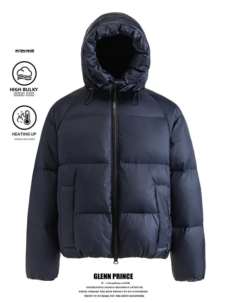 

GPstudio Men's Puffer Jaet Winter Faion Thiened High Fill Power 90 White Du down Coat with Hood Ci Casual Sle