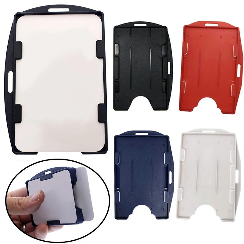 Business Office Card Holder Cover ID Holder Card Sleeve Student School Card Holder Protector Case Practical Durable 1PC