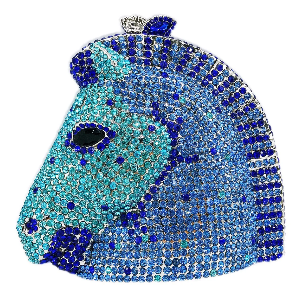 Horse Head Diamond Dinner Bag Gem Banquet Animal Full Diamond Three-dimensional Ladies Clutch Bag Pochette Elegante Da Cerimonia