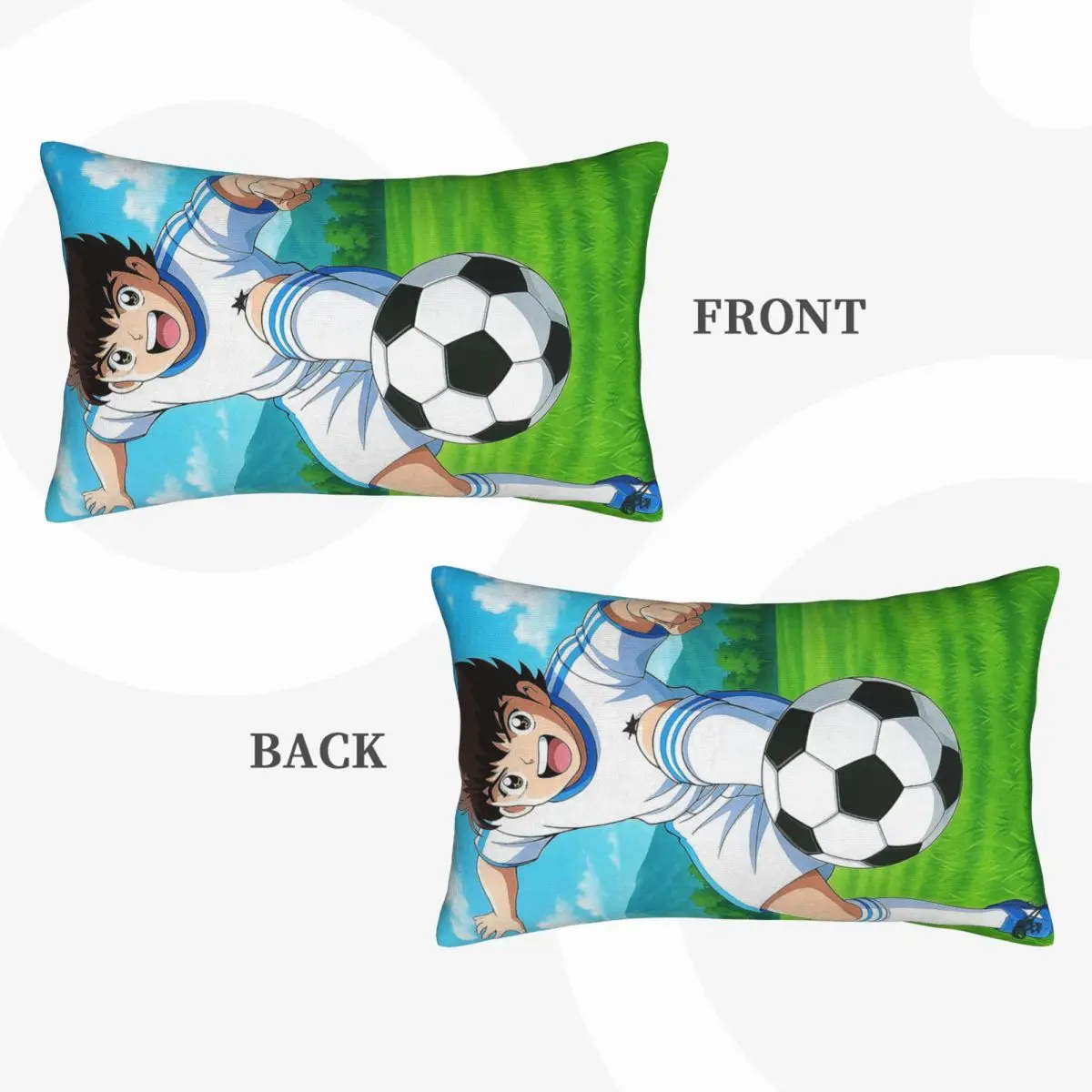 Captains Tsubasas Japan Football Anime Rectangle Pillowcase Cushion Cover Decorative Bedroom Bed Home Comfort Throw Pillow