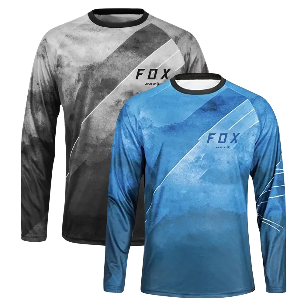 

BAT FOX Mountain Bike Jersey Offroad DH MTB Downhill Jerseys Quick-Dry Camiseta Motocross T-shirt Downhill Bike Clothing