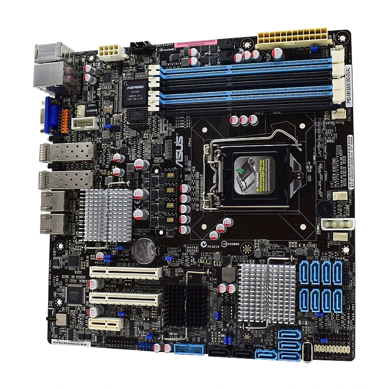 ASUS P9D-MH/SAS/10G-DUAL Motherboard Socket 1150 Intel C224 4×DDR3 32GB 4×SATA III 2×USB3.0 UATX