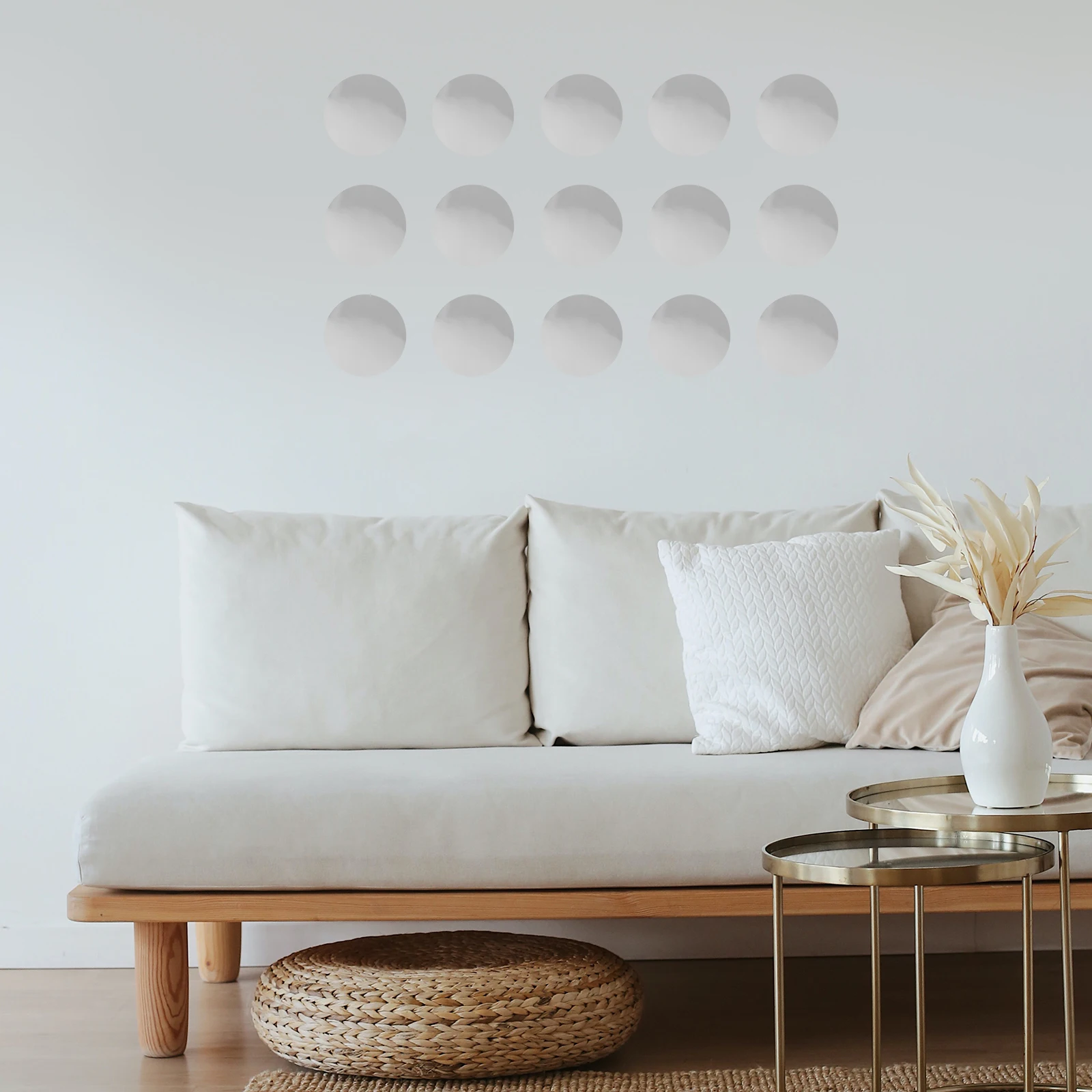 

Creative DIY Waterproof Mirror Wall Sticker Silver Acrylic Bathroom Decal Self Adhesive Pet Film Home Decoration