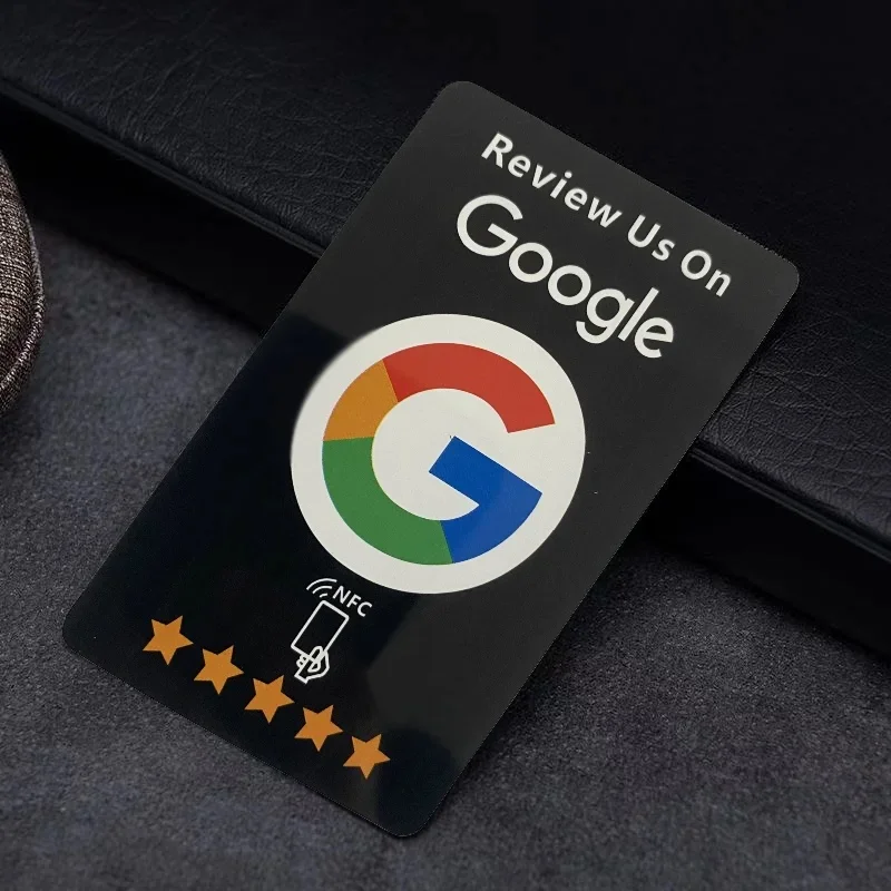 NTAG215 Google Review Tap NFC Cards Reusable For Business Quick Customer Feedback Collection