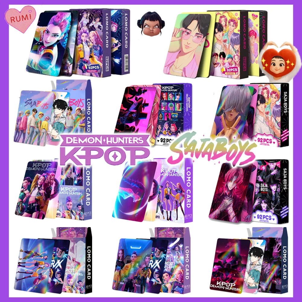 

15 Styles Kpop Demon Hunter Card Anime Saja Boys Kid Party Cosplay Gaming Photo Mini Stickers Collectible Huntrix Print Postcard