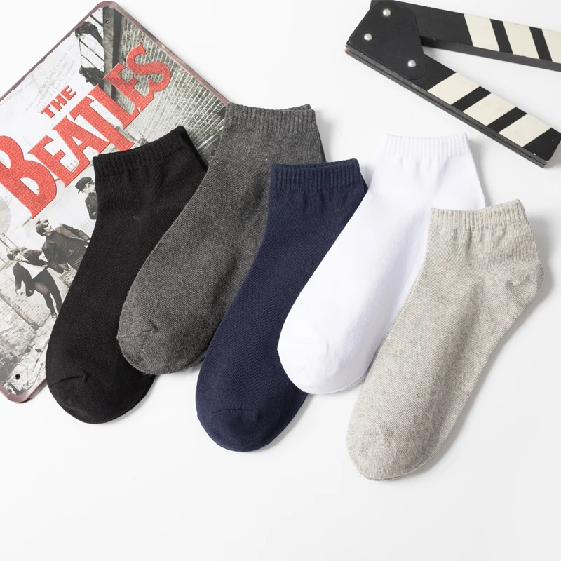 10 paare/los niedrig geschnittene Herren Baumwoll socken einfarbig neue schwarz weiß Business atmungsaktive männliche kurze Socken Sommer plus Größe 39-48