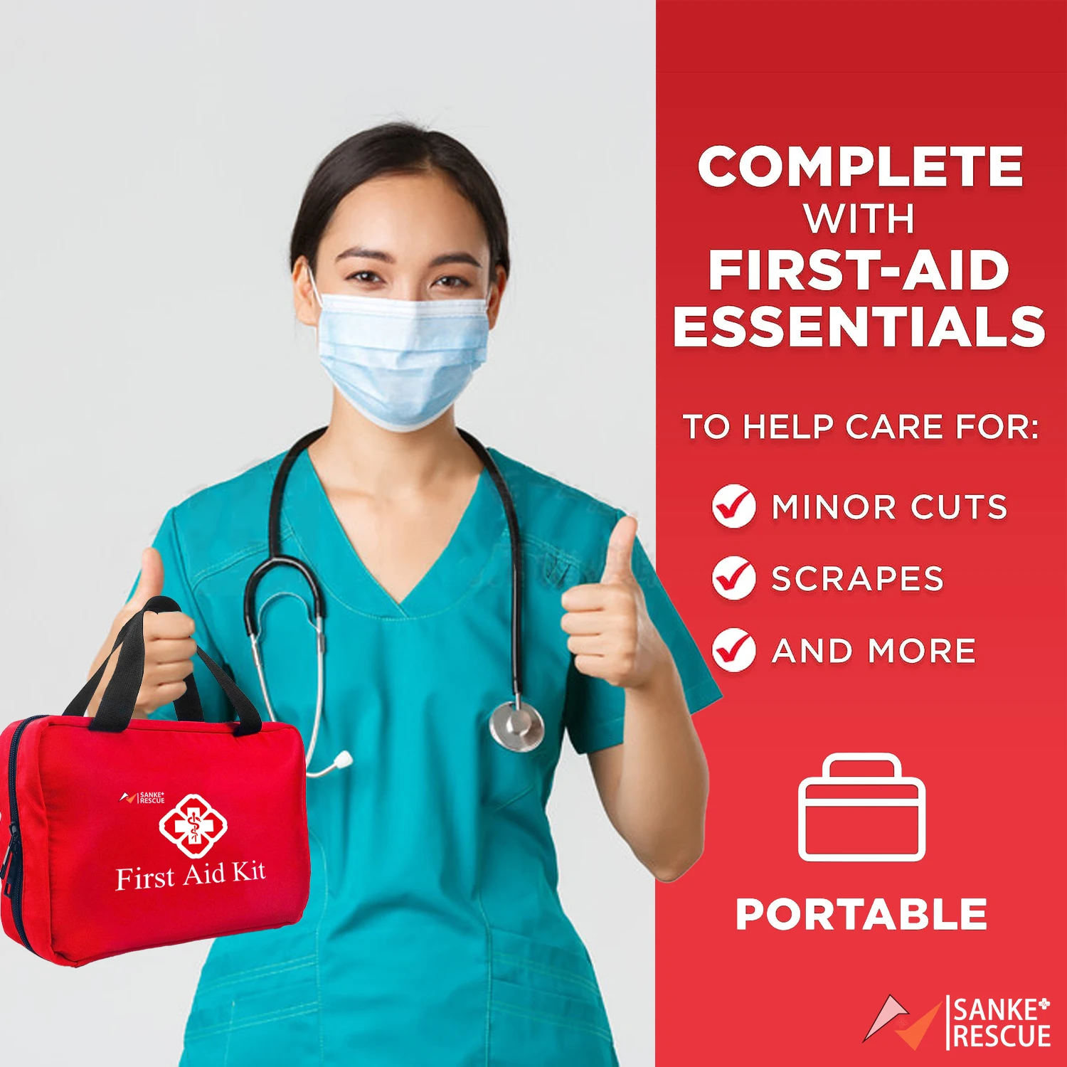 Complete Portable Emergency Medical First Aid Kit Bag Storage Box For Household Outdoor Travel Camping Equipment Medicine