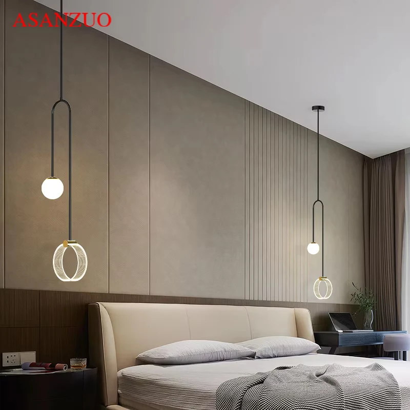 

Modern Art LED Gold Luxury Pendant Light Lighting for Living Meeting Room Bedroom Bedside Bars Restaurant Indoor Ceiling Lamp