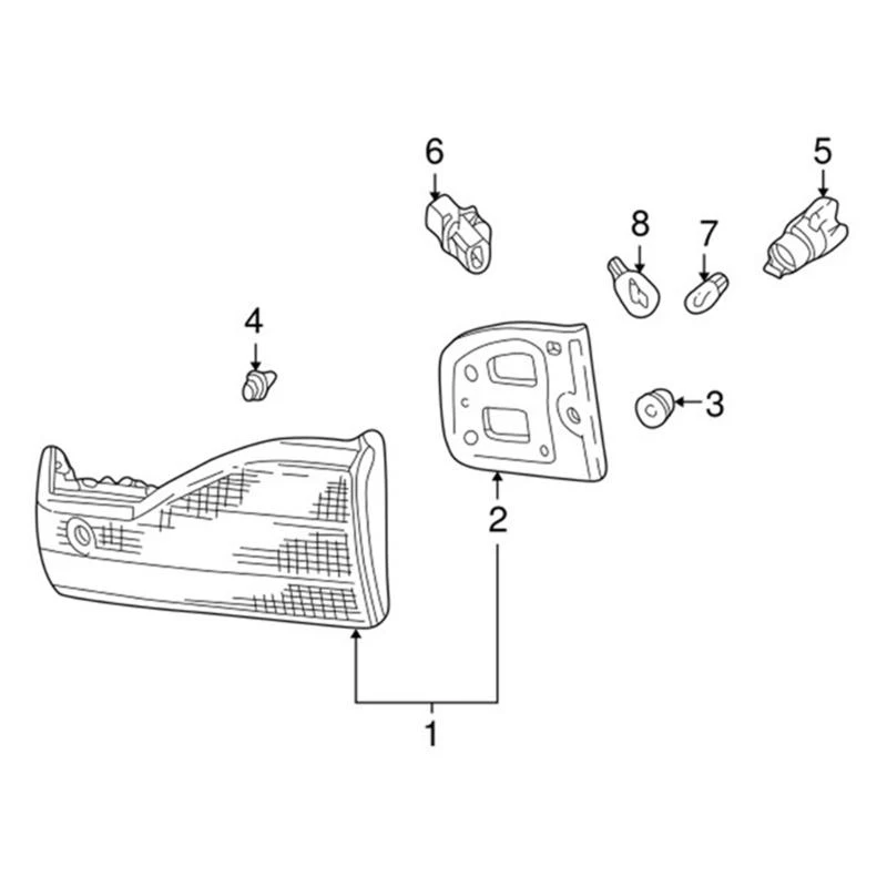 LED Bulb Holder Socket Adapter Turn Brake Lamp Parking Side Light Lamp Wiring Harness Adaptor TSX-RL 33515S50003