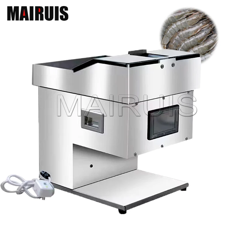 Desktop Electric Shrimp Back Opening Removing Line Machine Small Intelligent Automatic Live Shrimp Back Cutting Peeler