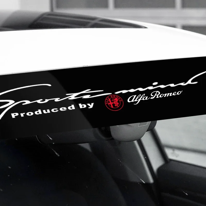 Car Front Rear Windshield Decal Sticker Decoration For Alfa Romeo Giulia Stelvio Giulietta 156 159 147 Mito Tonale Brera Disco V