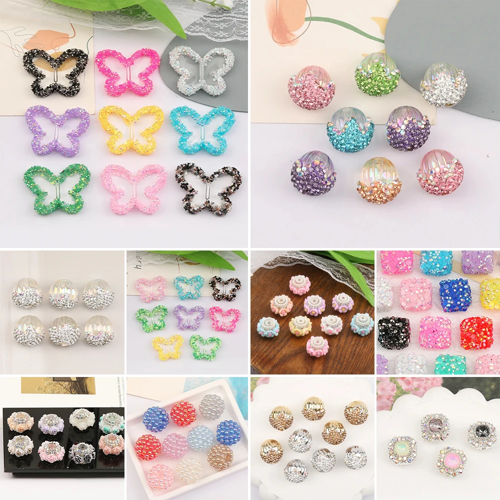 

Cordial Design 50Pcs/Lot Acrylic Bead/Hand Made/Jewelry Findings & Components/Round Shape/DIY Fancy Bead/Rhinestone Effect