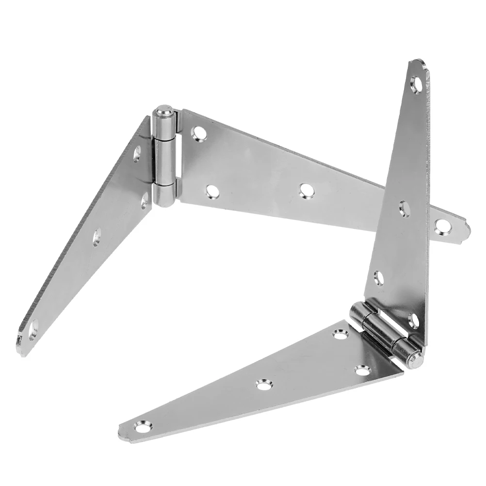 

2pcs Heavy Duty Strap Hinges Galvanized Iron T Hinge For Barn Garage Gate Outdoor Fence Durable Metal Long Hinges Hardware