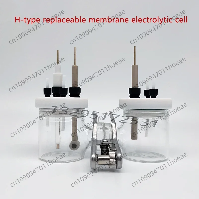 H-type Sealed Two-compartment Electrolytic Cell 10-500ml Three Electrode Exchangeable Ion-exchange Membrane Electrochemical Cell